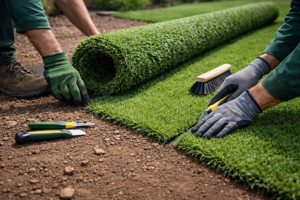 Veštačka trava - ugradnja