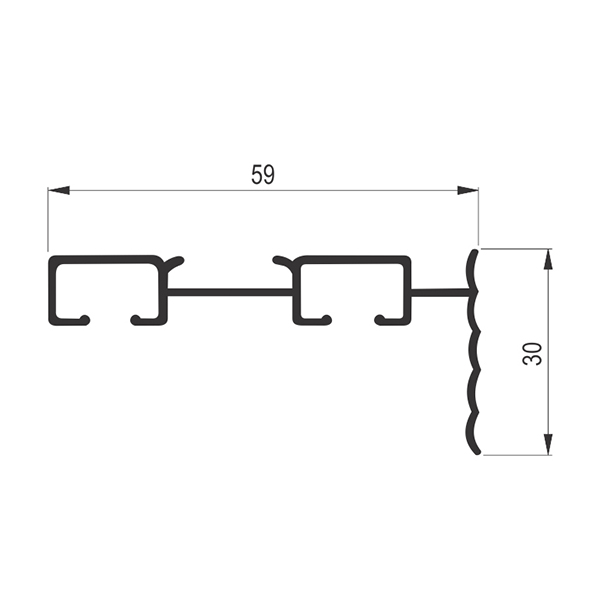 Aluminijumska dvokanalna garnišna sa maskom (bronza)